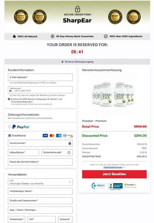 SharpEar Checkout